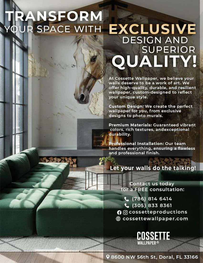 Back cover: Transform your space with exclusive design and superior quality, with the studio contact details